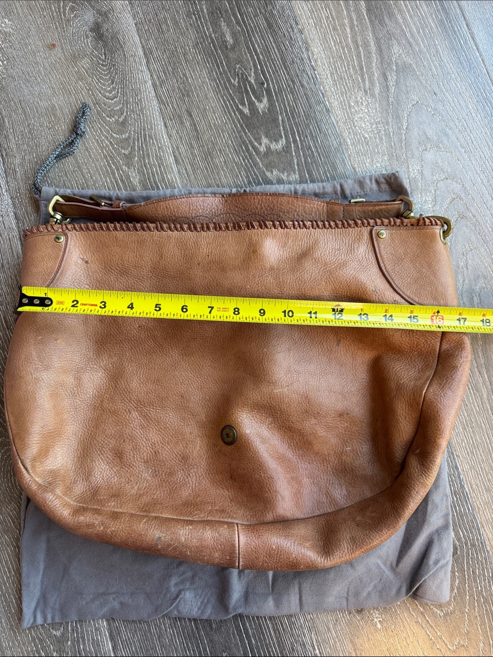 Vintage Mulberry Brown Leather Shoulder Hobo with Braided Trim AS - Picture 7 of 8